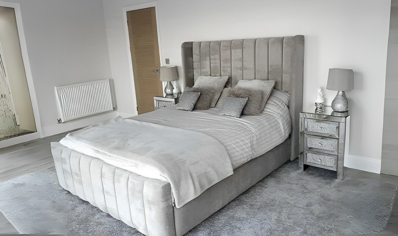 Cadre de Lit Tokyo - Gris - Möbel Unique