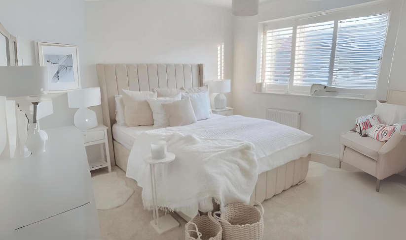 Cadre de Lit Tokyo - Blanc Cassé - Möbel Unique