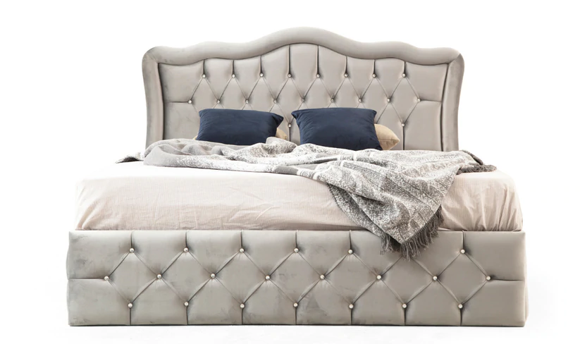 Cadre de Lit Venise - Gris - Möbel Unique