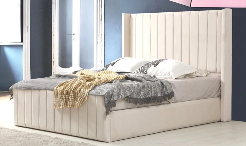 Cadre de Lit Tokyo - Blanc Cassé - Möbel Unique