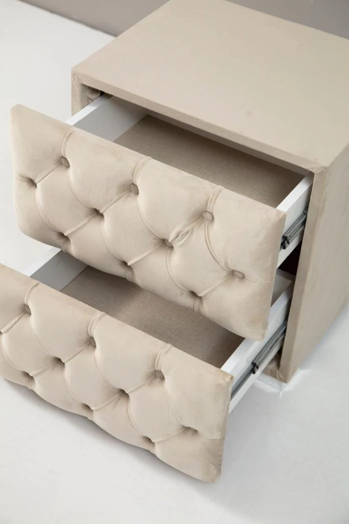 Table de chevet beige - Möbel Unique